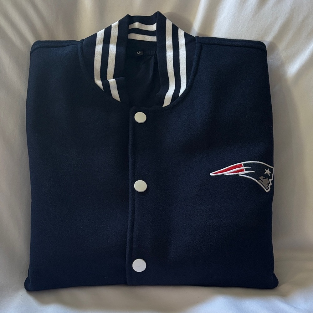 Members Only Patagonia Navy and White Letterman-Style Jacket